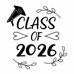 Bold and Stylish Class of 2026 Sticker SVG
