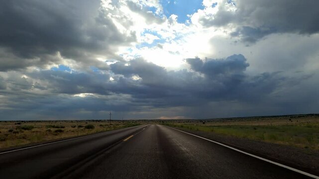 New Mexico Driving 0675 Pie Town Quemando