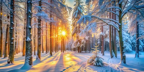 Winter Forest Escape: Ethereal Snowy Branches