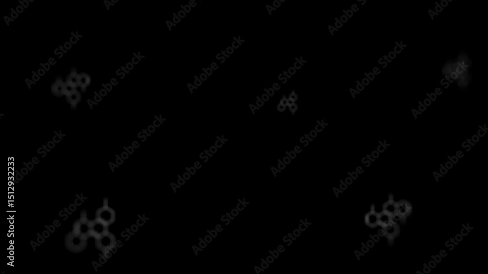 Poster intricate molecular structure in digital graphics