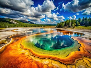 Yellowstone Biscuit Basin Thermal Area Macro