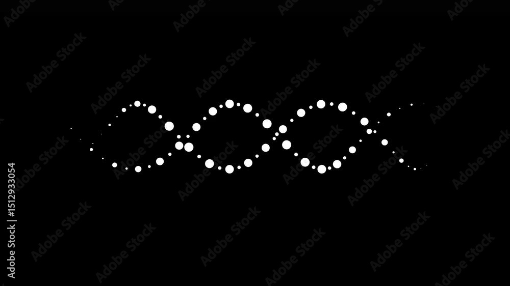 Aufkleber abstract dot pattern of connected circles in a black background display