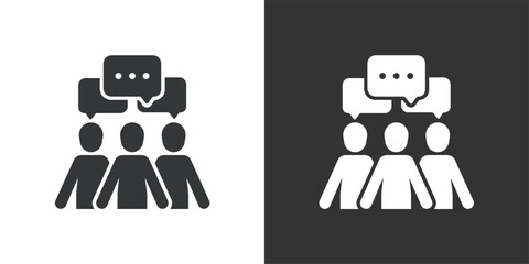 Teamwork icon. Solid glyph series icon