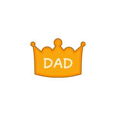 Happy father day with crown