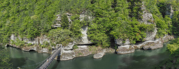 塔のへつり(パノラマ)