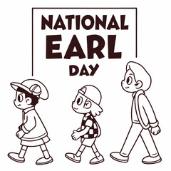 NATIONAL EARL DAY vector illustration