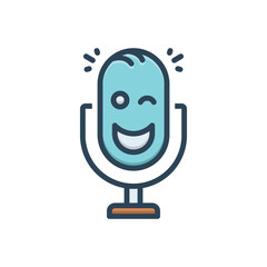 Obraz premium Color illustration icon for comedy