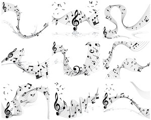 music notes vector