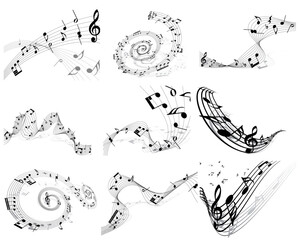 music notes set