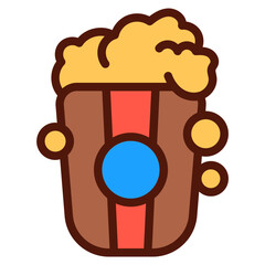 Popcorn Flat Icon