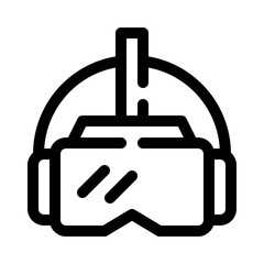 Fototapeta premium VR line icon