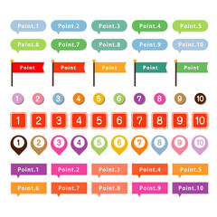 ポイントアイコン・見出し数字素材セット