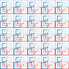 Labyrint seamless geometric pattern with squares