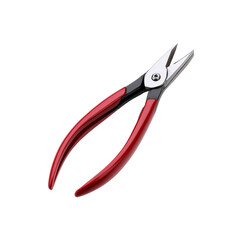 Obraz premium Red-Handled Precision Flush Cutters Isolated on Transparent Background