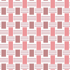 Monochrome geometric stripe plait pattern with lines