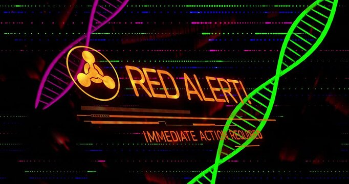 Glitch bringing purple-green helices pulsing RTJ morphing to RED ALERT! IMMEDIATE ACTION REQUIRED