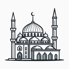 Detailed Mosque Outline Icon