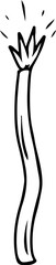 Hand-drawn party popper burst doodle  