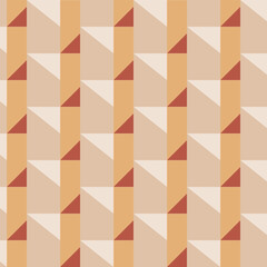 Seamless geometric pattern with square and triangle