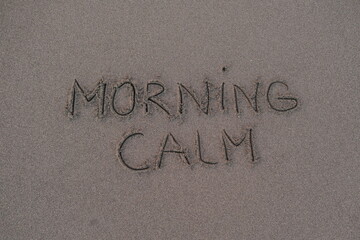 Morning Calm – Handwritten Message on Volcanic Sand