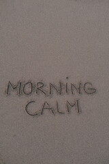Morning Calm – Handwritten Message on Volcanic Sand