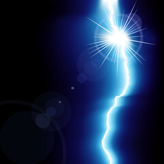 lightning over the sea