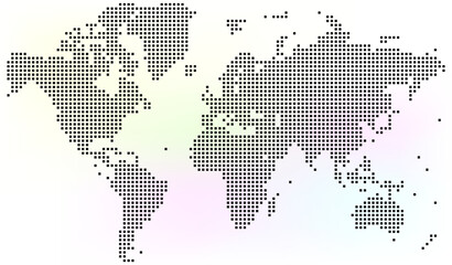 Fototapeta premium Geographic dotted world map emphasizes accuracy through minimal dot placement. Featuring dotted world map themes of simplicity, modernity, and functional mapping. vector dotted world map