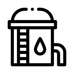 Water tank line icon