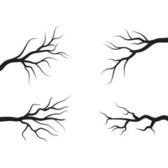 Stylized set branch logo vector and symbol