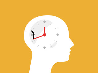 Daily life, Way of life, Businessman adjusts his head clock