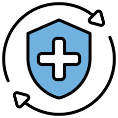 Healthcare Blue Black Icon