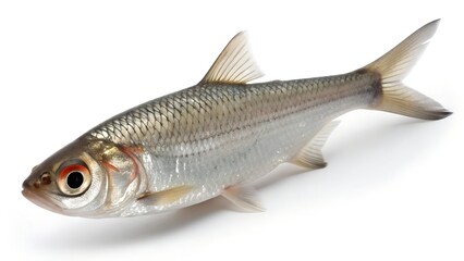 Bigeye chub fish isolated on white background high detail