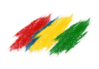 Abstract mauritius flag design bold colors patriotism