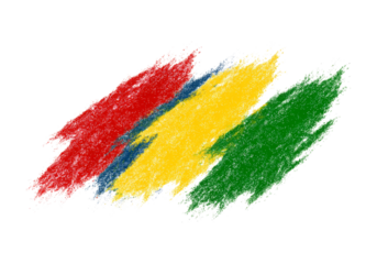 Abstract mauritius flag design bold colors patriotism