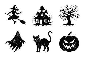Spooky Halloween Silhouettes Bundle 