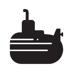 Obraz premium Silhouette vector of a submarine Silhouette white background.