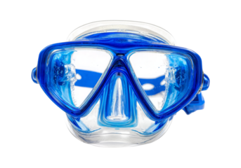 Blue diving mask water sports equipment underwater vision gear