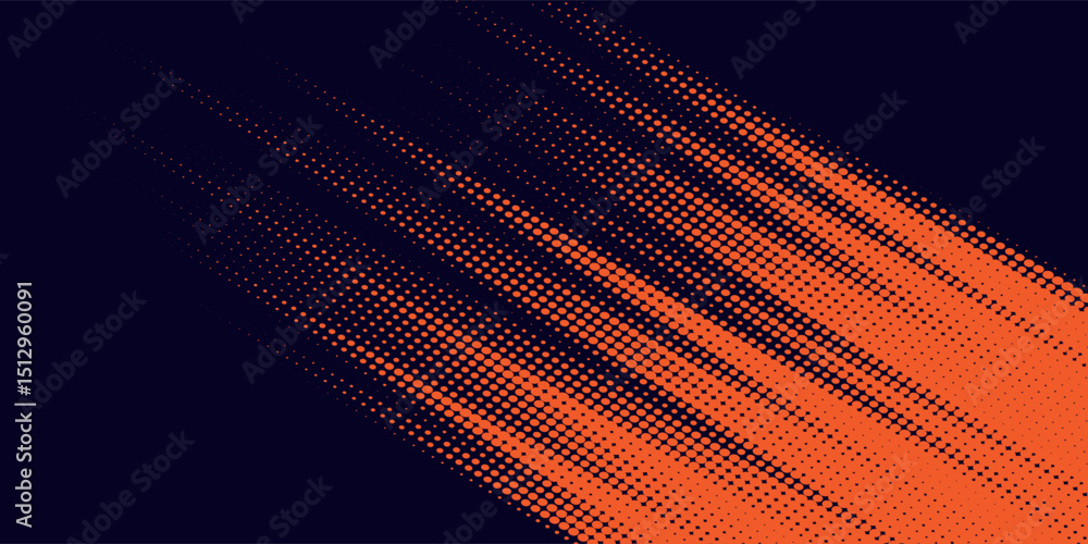 Poster dots halftone yellow and dark blue color pattern gradient grunge texture background. dots pop art sp