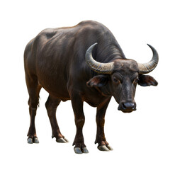 cape buffalo PNG, buffalo isolated on white transparent background, wild buffalo, buffalo clipart, buffalo cutout, PNG, buffalo side view