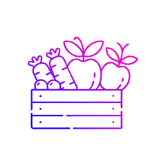 Gradient Vegetable Crate Icon