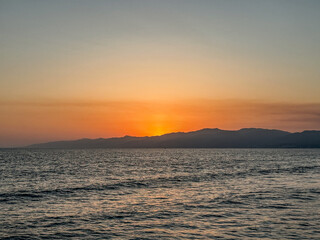 sunset over the Santa Monica mountains