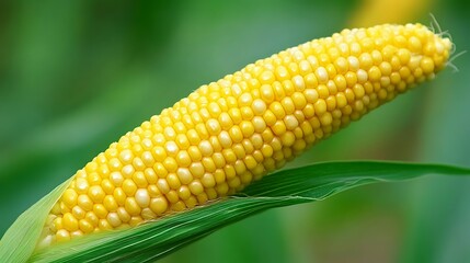 Fresh yellow corn cob