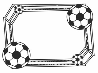 Soccer Ball Frame Printable Design for Certificates, Invitations, and More