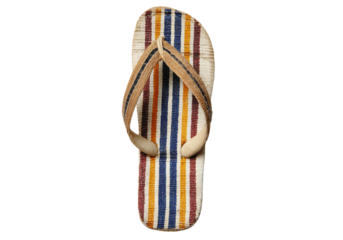 Vintage striped flip flop sandal summer beach footwear