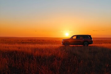 Vintage Truck in Desert Sunset