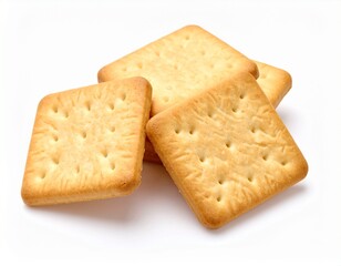 Fototapeta premium Biscuits flaky buttery biscuits isolated on white background