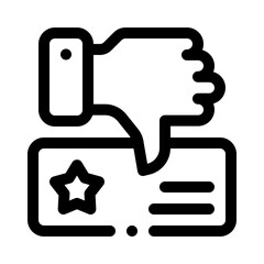 Thumbs down line icon