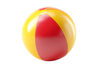 Red and yellow beach ball summer fun inflatable toy