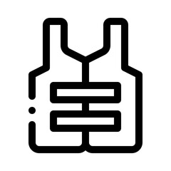 Safety vest line icon