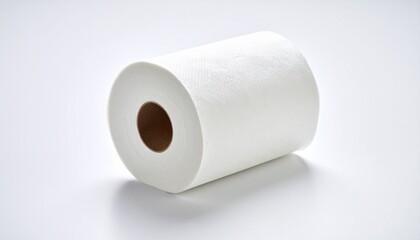 Single roll of paper towels isolated on 